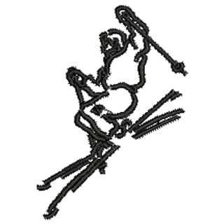 Skier 12604  stock embroidery designs for home and commercial Skier 12604  stock embroidery designs for home and commercial
