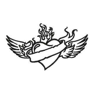 Heart with Scroll 12737