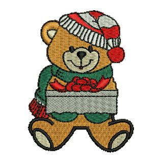 Teddy With Present 14203