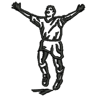 Celebrating Footballer 11033