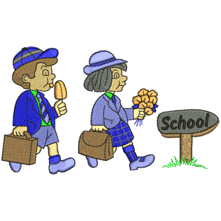 Children off to School 10704