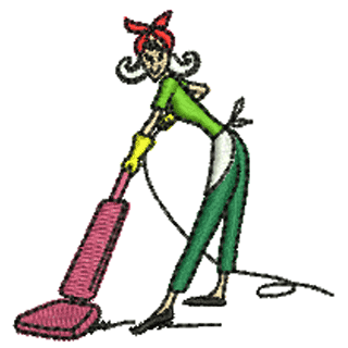 Hoovering Woman 11571