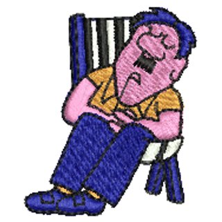 Man on a Deck Chair 10631